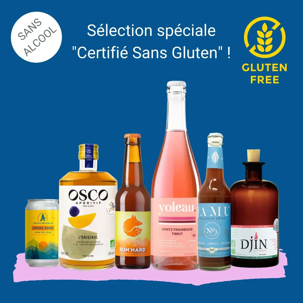 Sélection spéciale "Sans Alcool & certifiée SANS GLUTEN" !