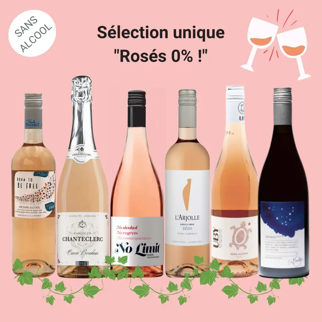 Sélection de "vin sans alcool" : le meilleur du "rosé sans alcool"