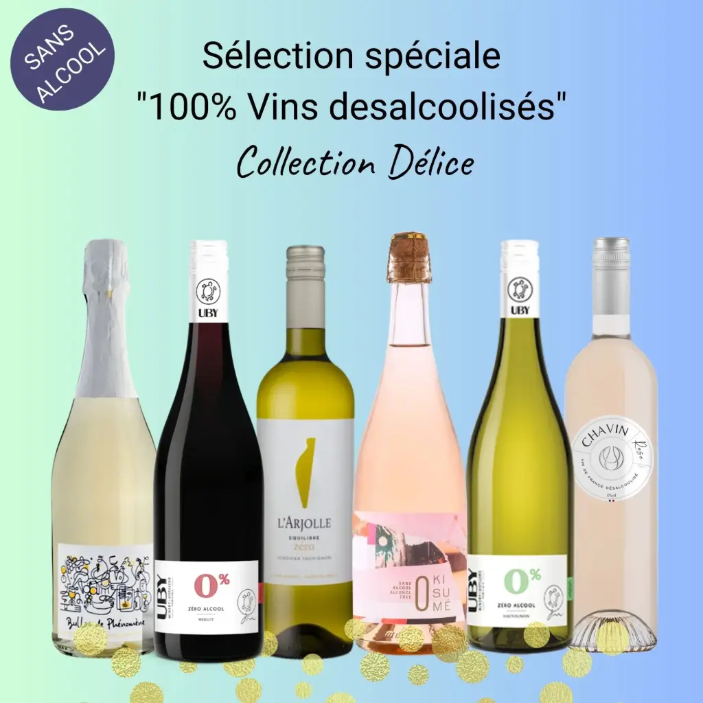 Sélection spéciale 100% "vin sans alcool" (Vins désalcoolisés) collection Délice