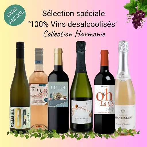 [COFFRET_Vins] Sélection spéciale "vin sans alcool" : vins désalcoolisés (collection Harmonie) !