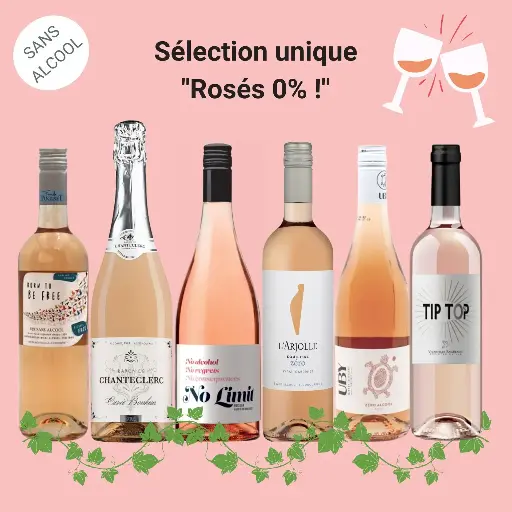 [Coffret_Rosés0] Sélection de "vin sans alcool" : le meilleur du "rosé sans alcool"